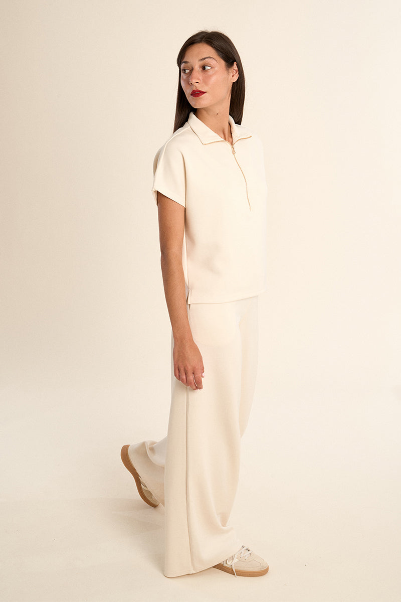 Pantalon Monalisa Off White